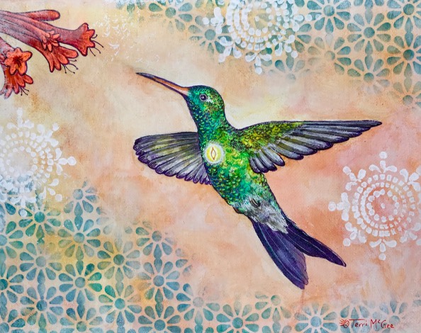 InnerLight Hummingbird3 8x10 canvas