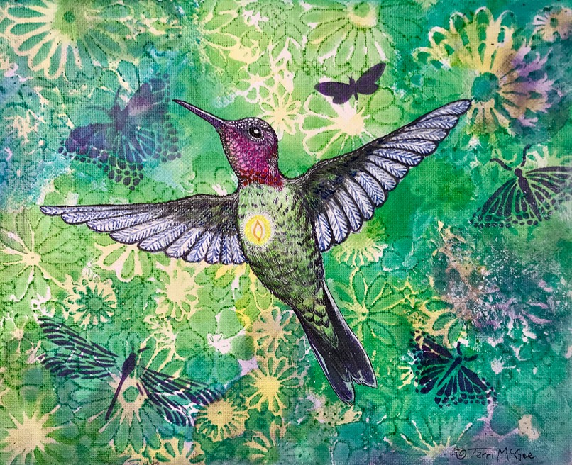 InnerLight Hummingbird4 8x10 canvas