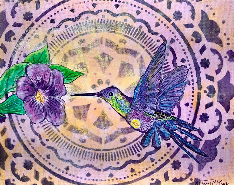 InnerLight Hummingbird6 8x10 canvas